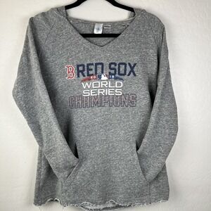 Concepts‎ Sports Women's L MLB  Boston Red Sox World Series Champs  Hoodie Grey